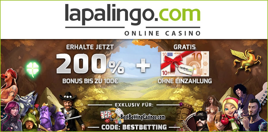 lapalingo 200% bonus und 10 euro gratis spielgeld
