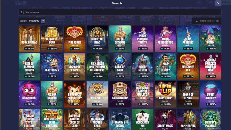 Games at LuckyReels Games at LuckyReels