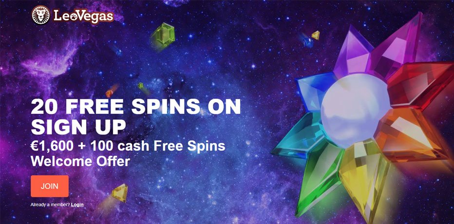 LeoVegas Welcome Offer €1600 and 100 free spins
