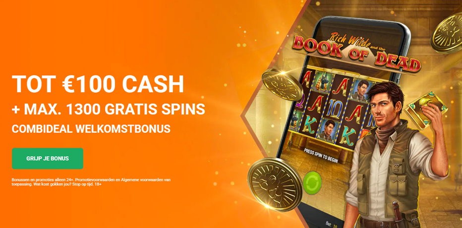 LeoVegas Nederland - 1300 Gratis Spins, €50 Free Bet + €100 Bonus