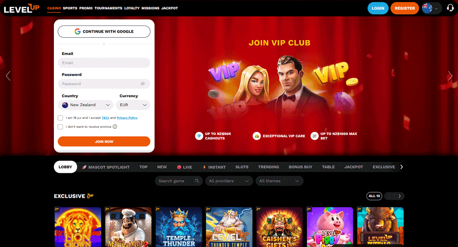 Why choose LevelUp Casino?