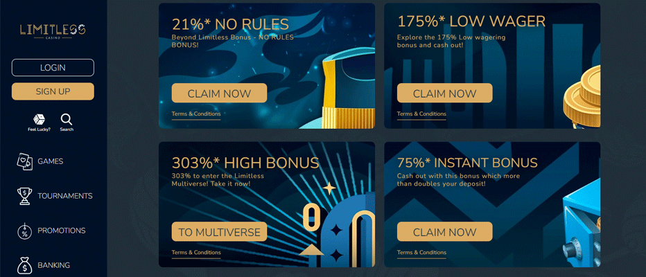 Limitless Casino Daily Reload Offers