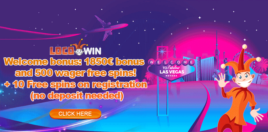 Locowin Casino - 10 Free Spins on Registration + €1850 Bonus