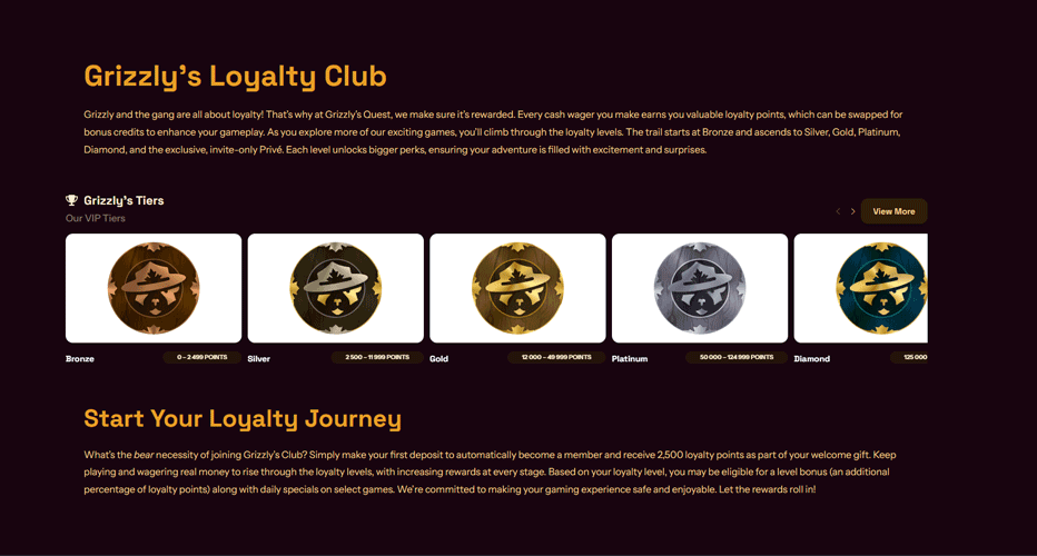 Grizzly’s Quest Casino loyalty club – enjoy more bonuses and extra benefits Grizzly’s Quest Casino loyalty club – enjoy more bonuses and extra benefits