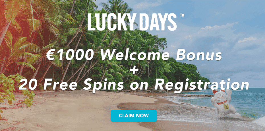 Exclusive new no deposit bonus; 20 Free Spins at Lucky Days