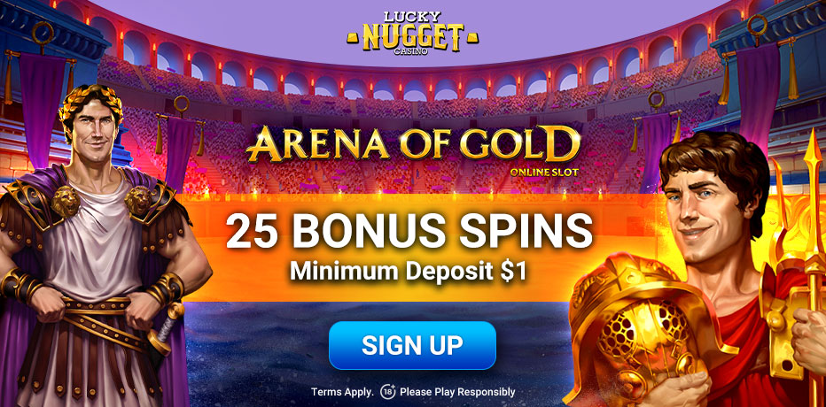 Lucky Nugget Casino $1 Deposit for 25 Bonus Spins
