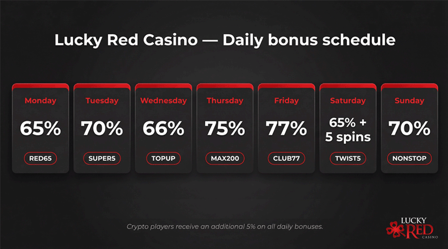 Luck Red daily offers