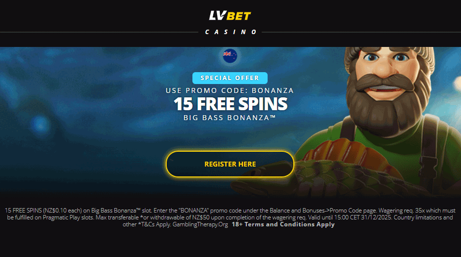 LVBet no deposit bonus code – 15 Free Spins on Big Bass Bonanza