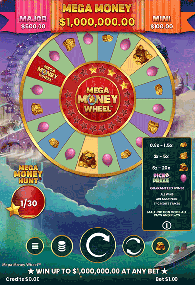 mega money wheel mummys gold casino