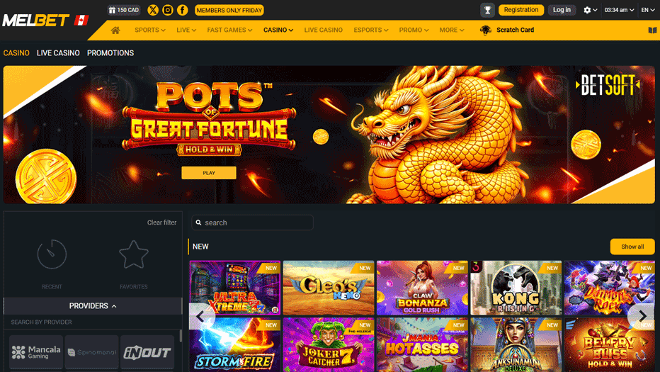 Melbet Casino game portfolio – one of the largest in Canada