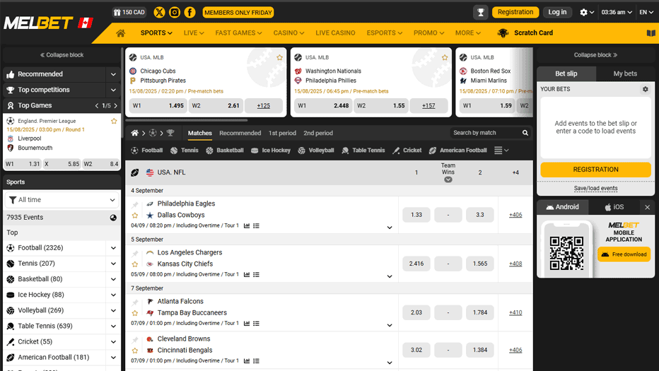 Sports betting at Melbet – a top choice for Canadian players
