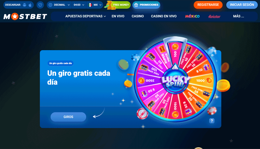 Bono sin depósito de Mostbet Casino - 30 giros gratis al registrarte