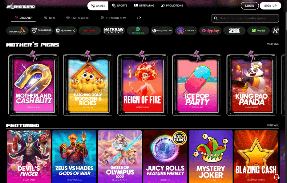 Motherland casino game portfolio – over 9.000 unique titles available Motherland casino game portfolio – over 9.000 unique titles available