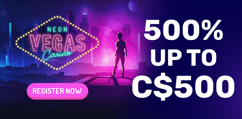 Neon Vegas Casino - Try 500% Bonus up to C$500!