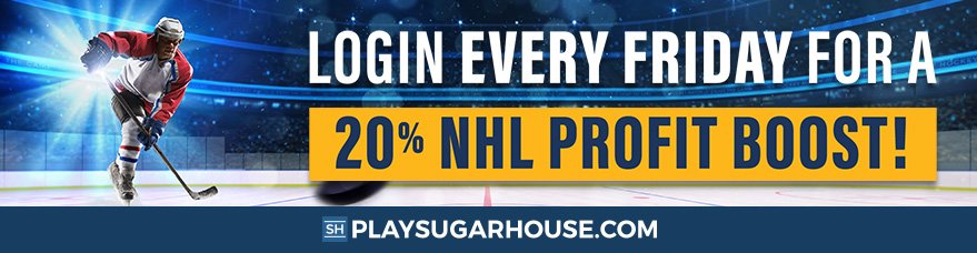 NHL Profit Boost at SugarHouse Sportsbook NJ