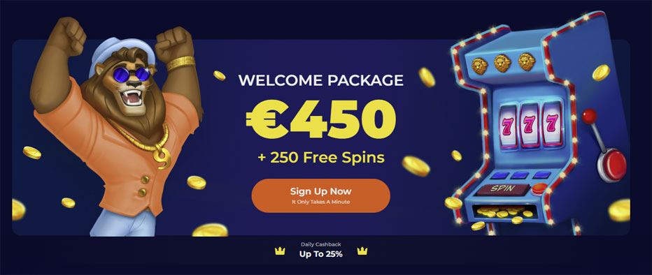 Nine Casino Welcome Bonus - Up to €450 plus 250 Free Spins