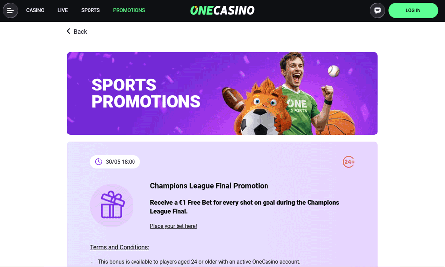 Champions League Finale Promotie – €1 free bet per schot op doel Champions League Finale Promotie – €1 free bet per schot op doel