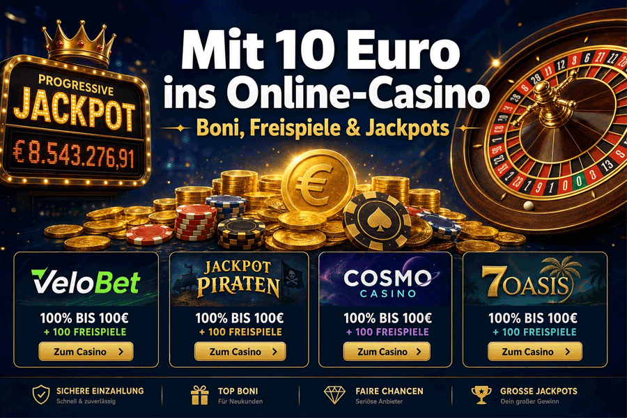 Die Beste online casinos mit 10 Euro  Einzahlung