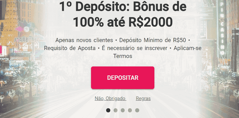 Pacote de Bônus de Boas-Vindas de 100% Até R$ 2000