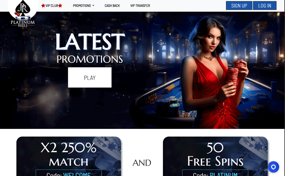 Platinum Reels Casino welcome bonuses