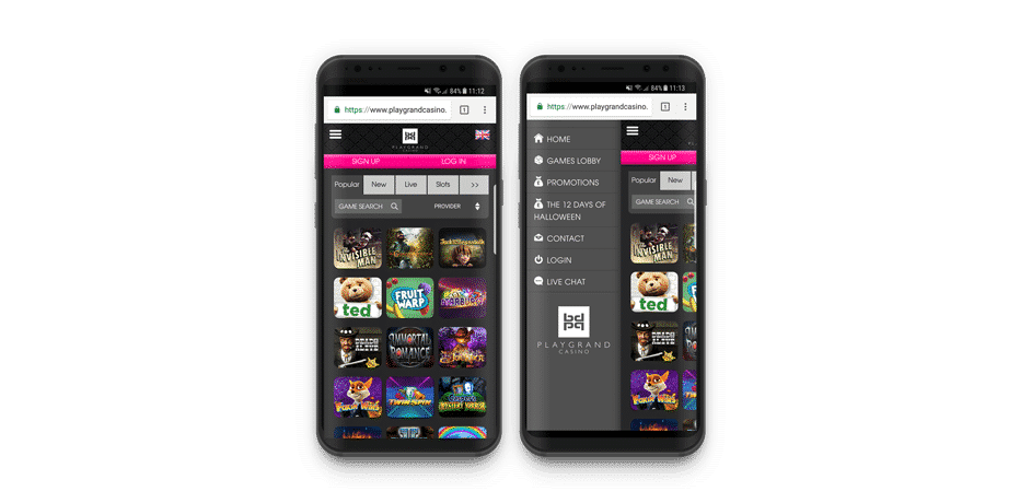 playgrand mobile casino bonuses