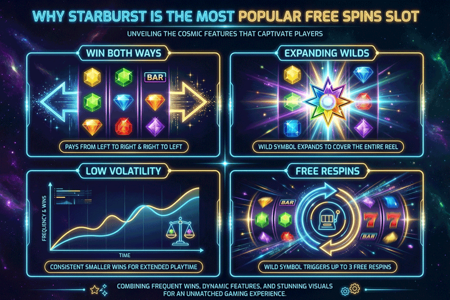 Why is Starburst the ultimate game for free spins? Why is Starburst the ultimate game for free spins?