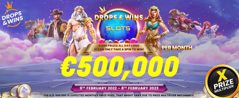 Pragmatic Play社「Drops & Wins」– 毎月500万ユーロが当たる
