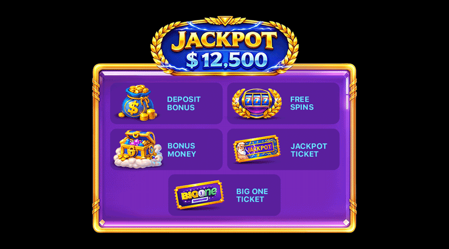 The $12,500 wager-free grand jackpot