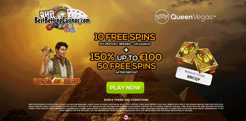 queen vegas bonus exclusive free spins on registration