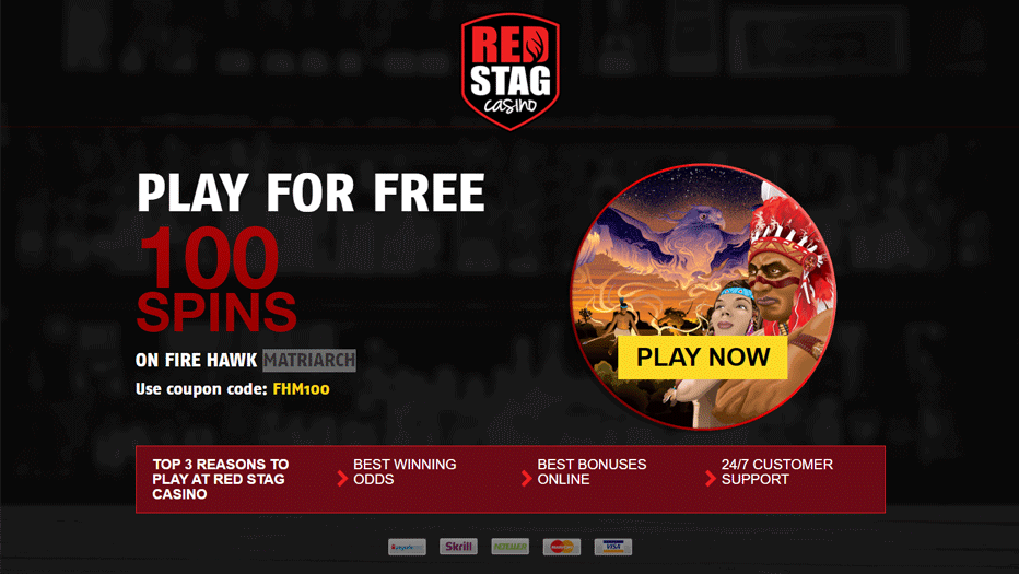 100 Free Spins No Deposit at Red Stag Casino