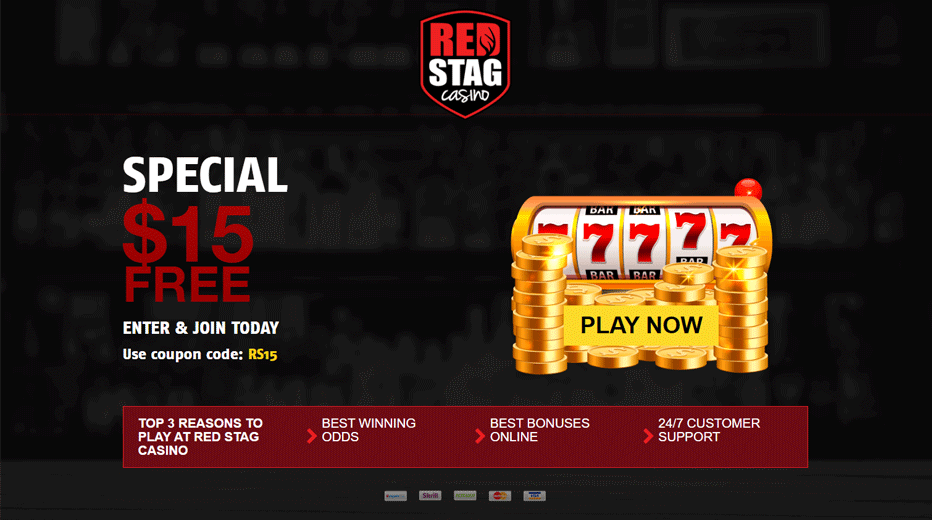 Red Stag Casino No Deposit Bonus Code – ‘’RS15’’ for $15 free on sign up