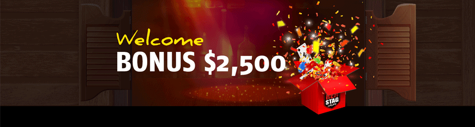 Red Stag Casino Welcome Bonus - $2,500 in deposit offers and 500 Free Spins