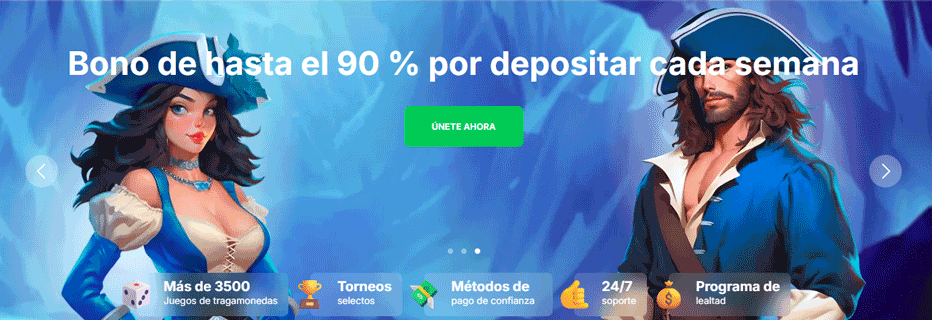 Todos los jueves consigue una bonificación de depósito semanal de hasta el 90% Todos los jueves consigue una bonificación de depósito semanal de hasta el 90%