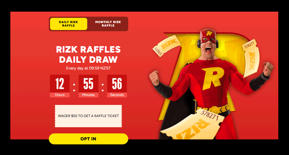 Rizk Raffles - Win cash prizes up $150 Rizk Raffles - Win cash prizes up $150