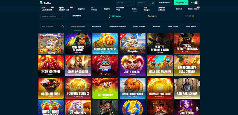 Catálogo de juegos de Rolletto