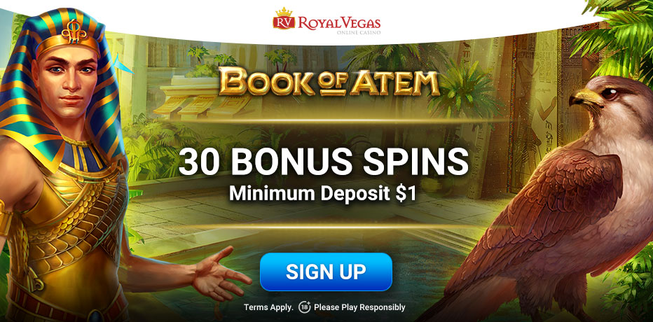 Royal Vegas $1 Deposit Bonus - Get 30 Free Spins for $1