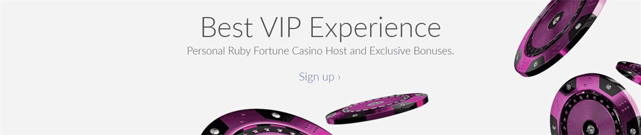 ruby fortune loyalty program and vip experience