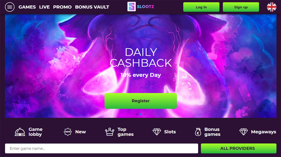 slootz casino cashback