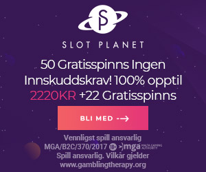 Få 50 Gratisspinn på Slot Planet + 2,220 Kr Bonus