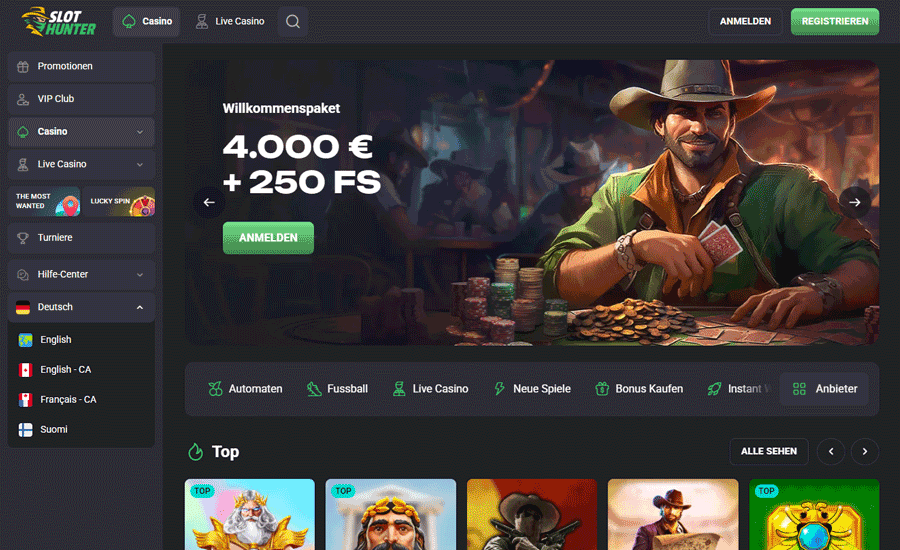 Warum sollten Sie sich für das SlotHunter Casino entscheiden?