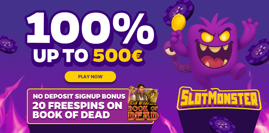 Slotmonster Bonus ohne Einzahlung – 20 Freispiele auf Book of Dead! Slotmonster Bonus ohne Einzahlung – 20 Freispiele auf Book of Dead!