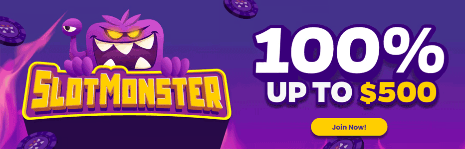 SlotMonster welcome bonus – double your first deposit