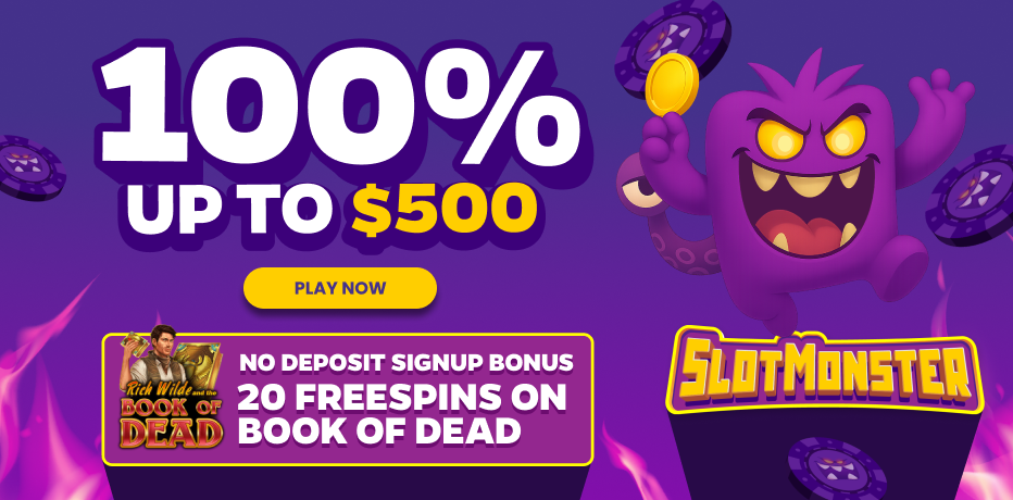 Slotmonster no deposit bonus – claim 20 free spins on Book of Dead