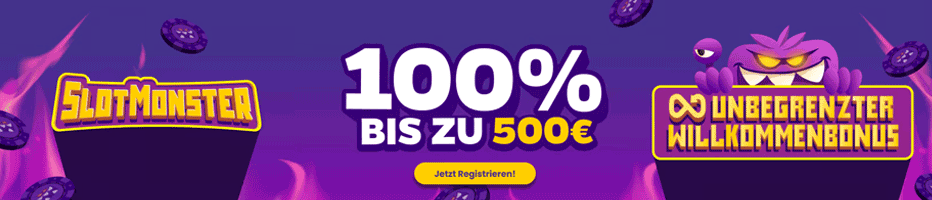 SlotMonster Willkommensbonus Deutschland – Verdopple deine erste Einzahlung SlotMonster Willkommensbonus Deutschland – Verdopple deine erste Einzahlung