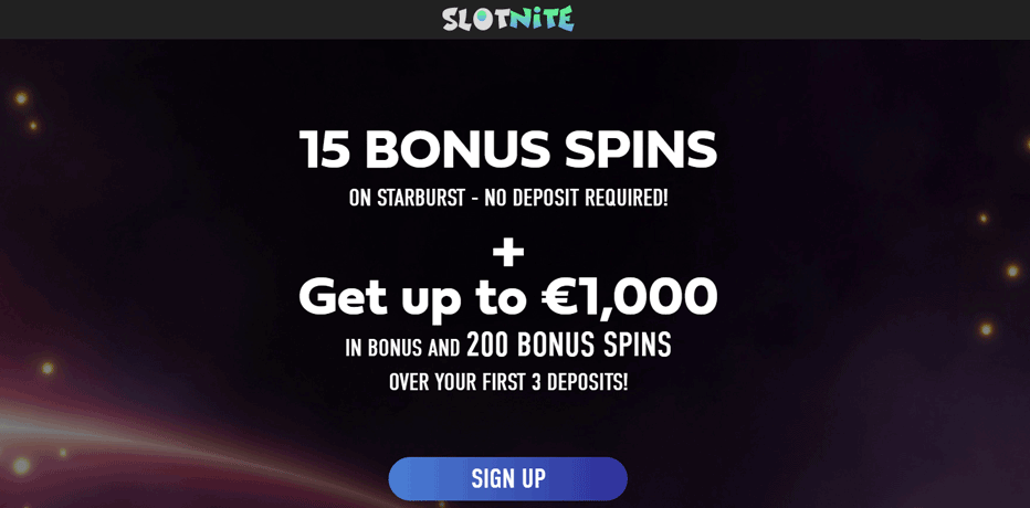 Slotnite No Deposit Bonus - 50 Free Spins Book of Dead