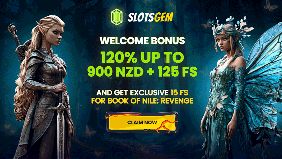 SlotsGem no deposit bonus - 15 Free Spins on Book of Nile: Revenge