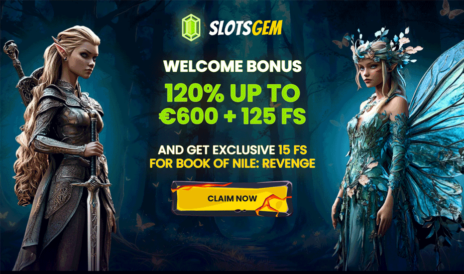 SlotsGem no deposit bonus – enjoy 15 free spins on Book of Nile: Revenge