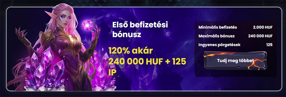 slotsgem üdvözlő bónusz az első befizetésre