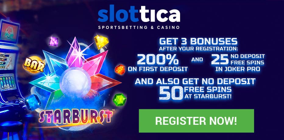 Claim 50 Free Spins at Slottica Casino - No Deposit Required