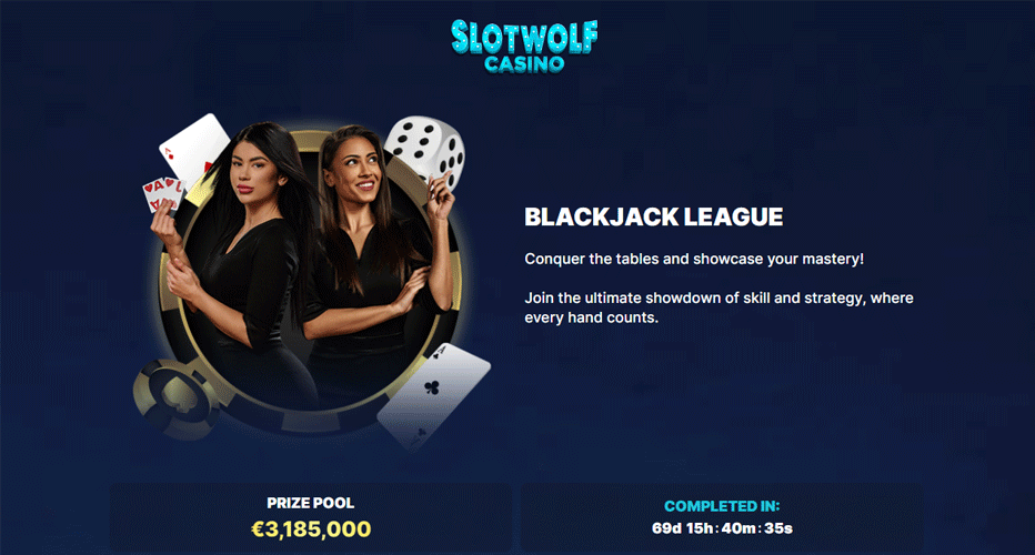 Slotwolf Casino Blackjack League – win a share of over €3 million in prizes